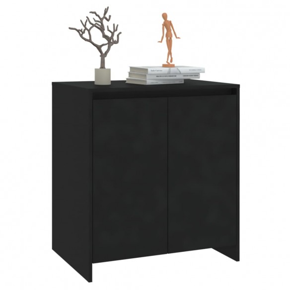 Buffet Noir 70x41x75 cm Bois d'ingénierie