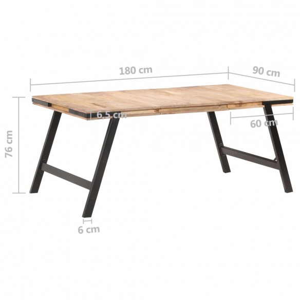 Table de salle à manger 180x90x76 cm Bois de manguier massif