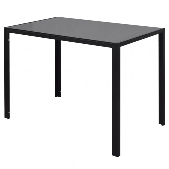 Ensemble de table à manger cinq pièces noir et blanc