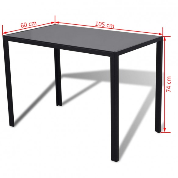 Ensemble de table à manger cinq pièces noir et blanc