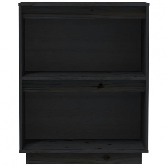 Armoire console Noir 60x34x75 cm Bois de pin solide