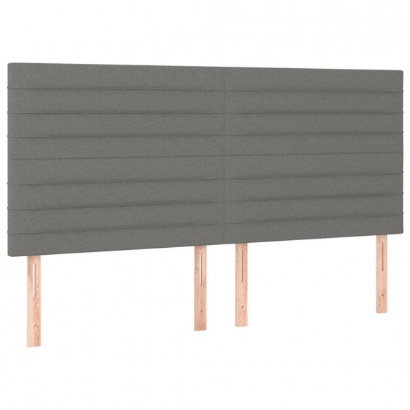 Cadre de lit et matelas et LED Gris foncé 200x200 cm