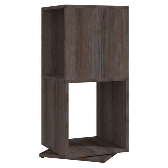 Armoire rotative Gris et chêne 34,5x34,5x75,5 cm Aggloméré