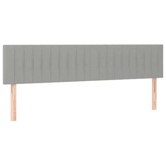 Têtes de lit 2 pcs Gris clair 90x5x78/88 cm Tissu