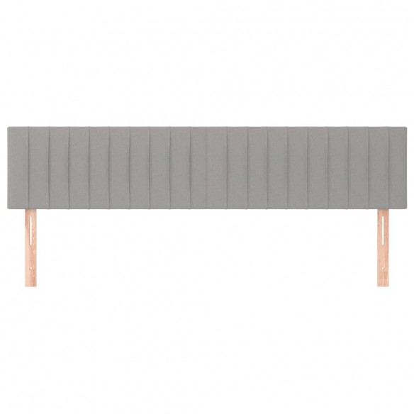 Têtes de lit 2 pcs Gris clair 90x5x78/88 cm Tissu