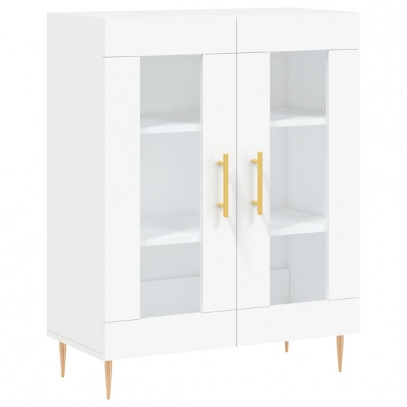 Buffet haut Blanc 69,5x34x180 cm Bois d'ingénierie