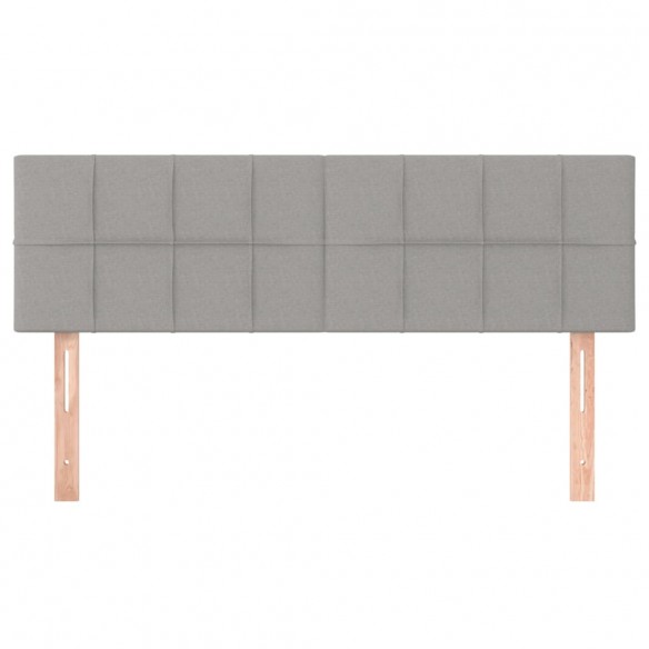 Têtes de lit 2 pcs Gris clair 72x5x78/88 cm Tissu