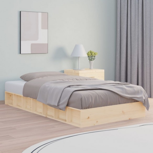 Cadre de lit 75x190 cm Petit simple Bois massif