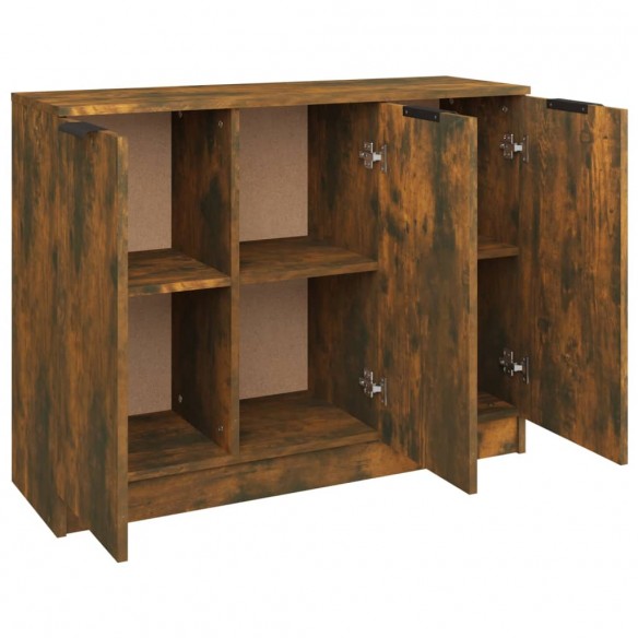 Buffet Chêne fumé 90,5x30x70 cm Bois d'ingénierie