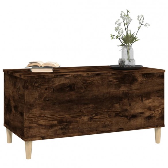 Table basse Chêne fumé 90x44,5x45 cm Bois d'ingénierie