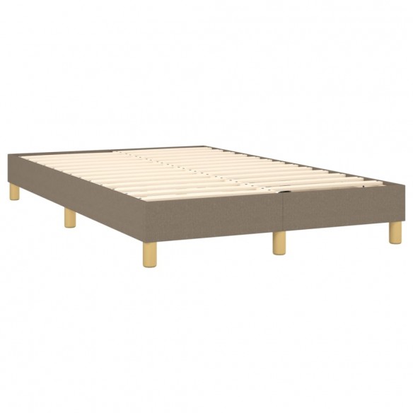 Cadre de lit avec matelas LED Taupe 120x200 cm Tissu