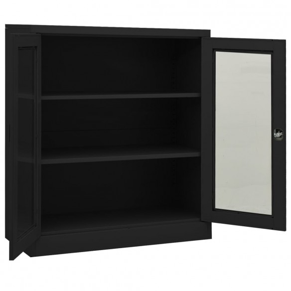 Armoire de bureau Anthracite 90x40x105 cm Acier