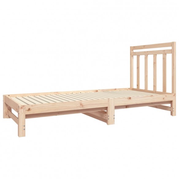 Lit coulissant 2x(90x190) cm Bois de pin massif