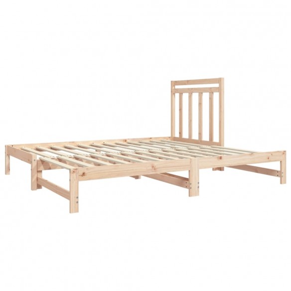 Lit coulissant 2x(90x190) cm Bois de pin massif