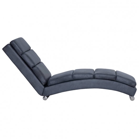 Chaise longue Gris Similicuir daim