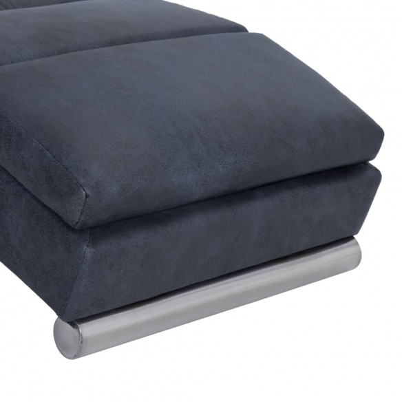 Chaise longue Gris Similicuir daim