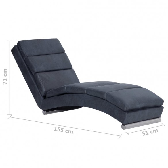 Chaise longue Gris Similicuir daim