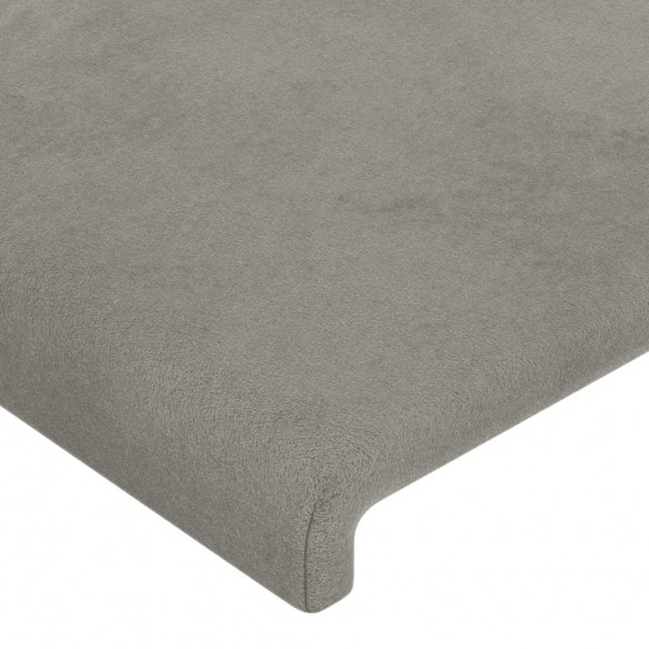 Têtes de lit 2 pcs Gris clair 100x5x78/88 cm Velours