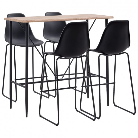 Ensemble de bar 5 pcs Plastique Noir