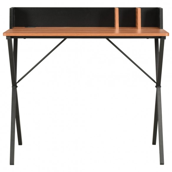 Bureau Noir et marron 80x50x84 cm