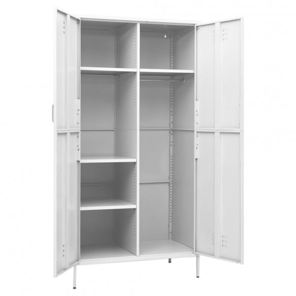 Garde-robe Blanc 90x50x180 cm Acier