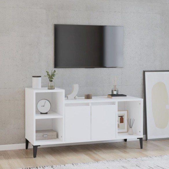 Meuble TV Blanc 100x35x55 cm Bois d'ingénierie