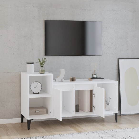 Meuble TV Blanc 100x35x55 cm Bois d'ingénierie