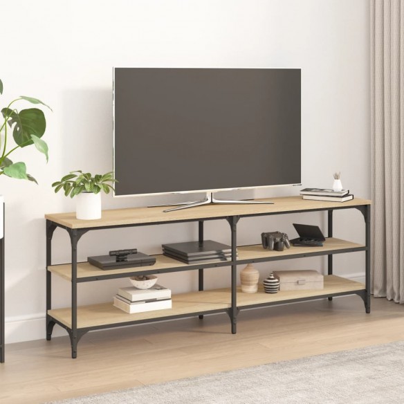 Meuble TV chêne sonoma 140x30x50 cm bois d'ingénierie