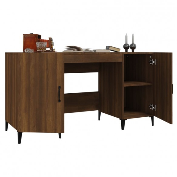 Bureau Chêne marron 140x50x75 cm Bois d'ingénierie