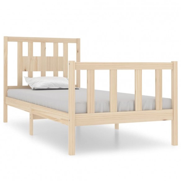 Cadre de lit bois massif 90x190 cm simple