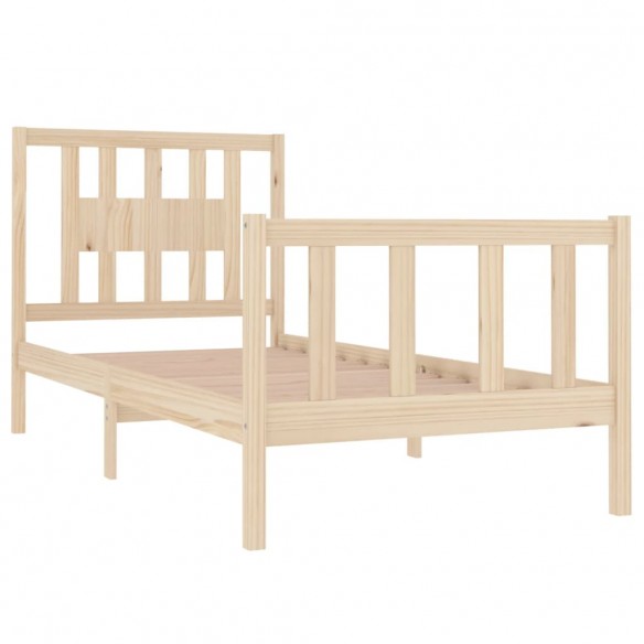 Cadre de lit bois massif 90x190 cm simple