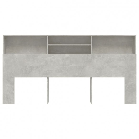 Armoire de tête de lit Gris béton 200x19x103,5 cm