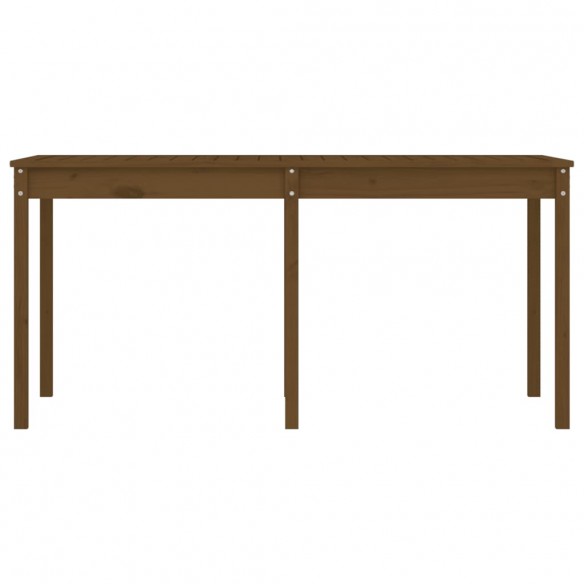 Table de jardin marron miel 159,5x82,5x76 cm bois massif de pin