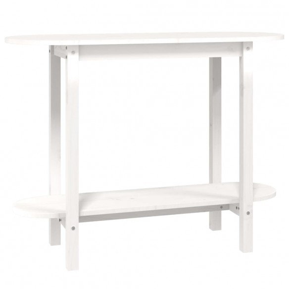 Table console Blanc 110x40x80 cm Bois massif de pin