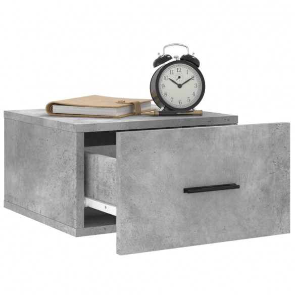 Tables de chevet murales 2 pcs gris béton 35x35x20 cm