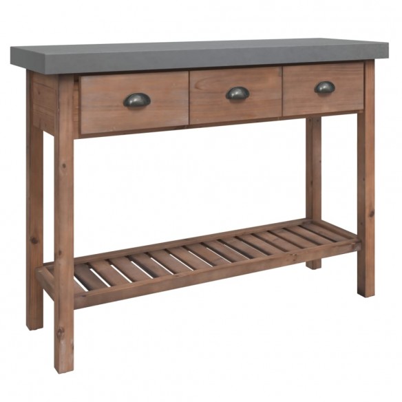 Table console 110x35x80 cm Bois de sapin massif