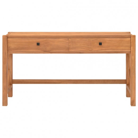 Bureau avec 2 tiroirs 140x40x75 cm Bois de teck