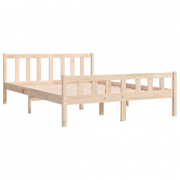 Cadre de lit bois massif 135x190 cm double