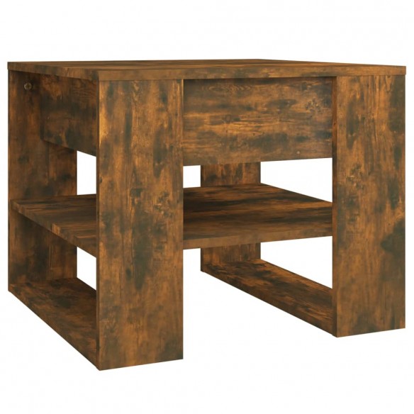 Table basse Chêne fumé 55,5x55x45 cm Bois d'ingénierie