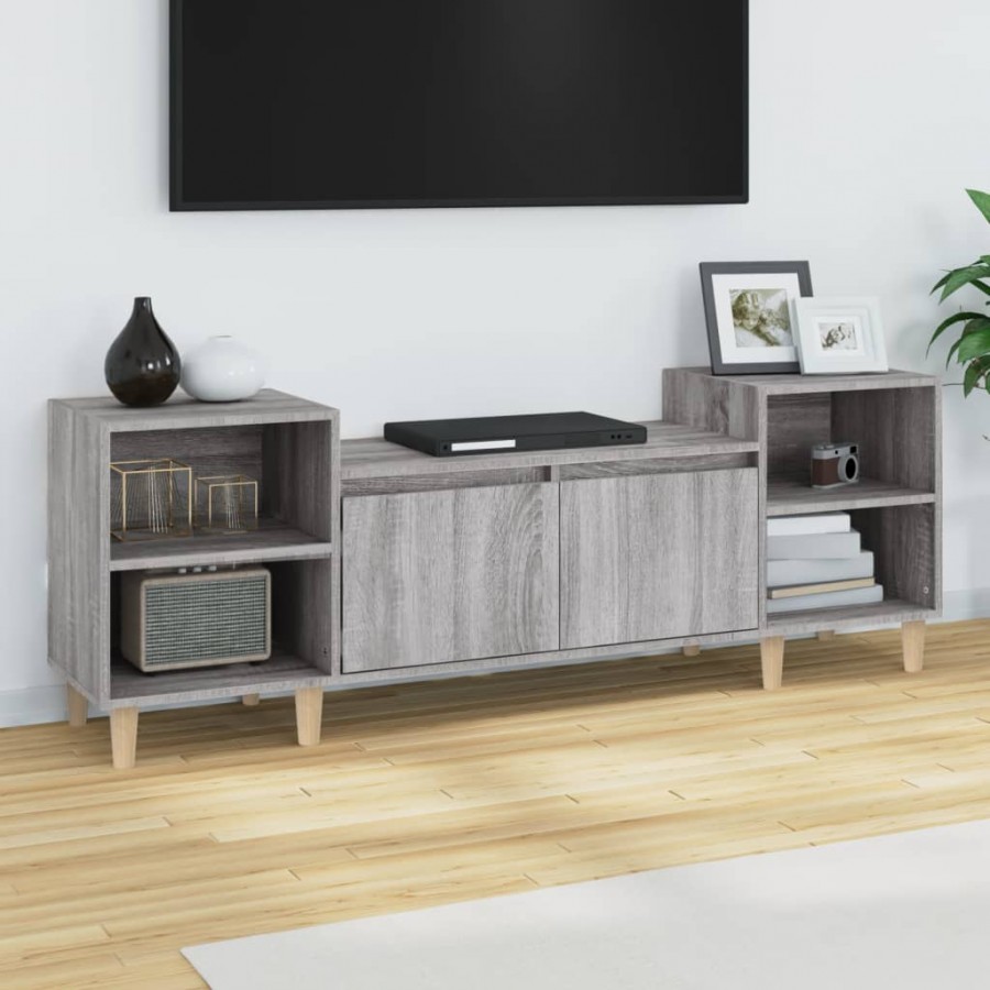 Meuble TV Sonoma gris 160x35x55 cm Bois d'ingénierie