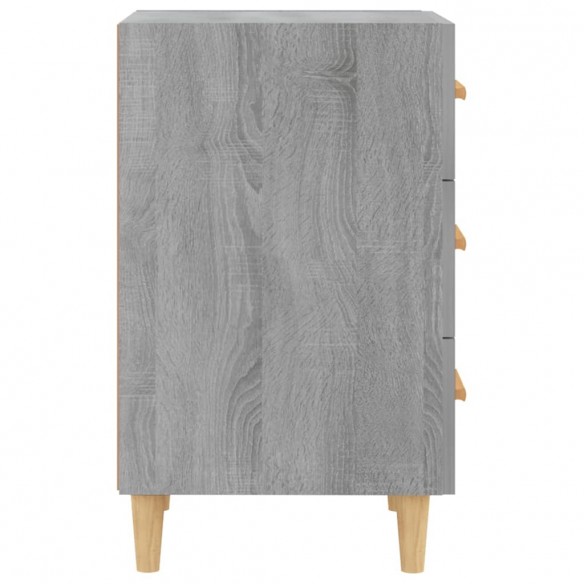 Table de chevet sonoma gris 40x40x66 cm bois d'ingénierie