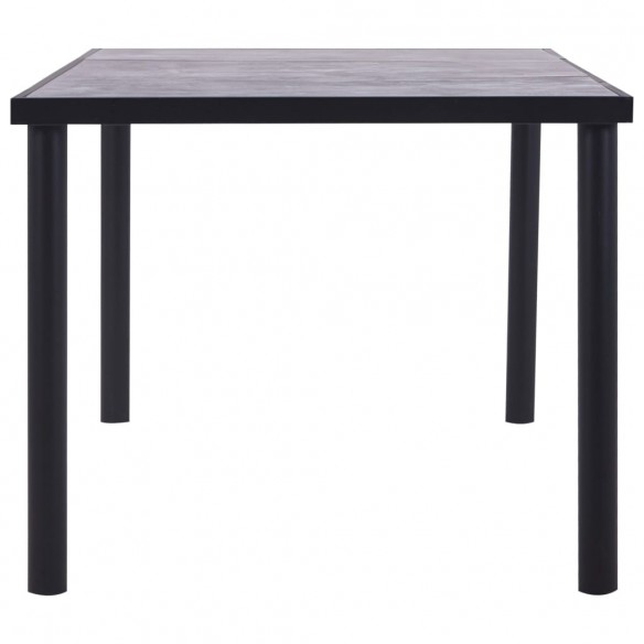 Table de salle à manger Noir et gris béton 200x100x75 cm MDF