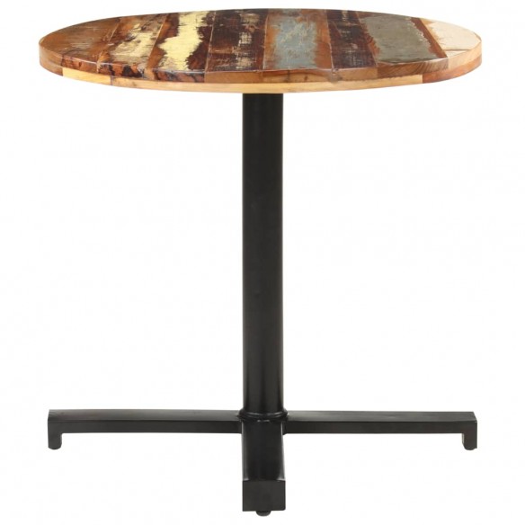 Table de bistro Ronde Ø70x75 cm Bois de récupération massif