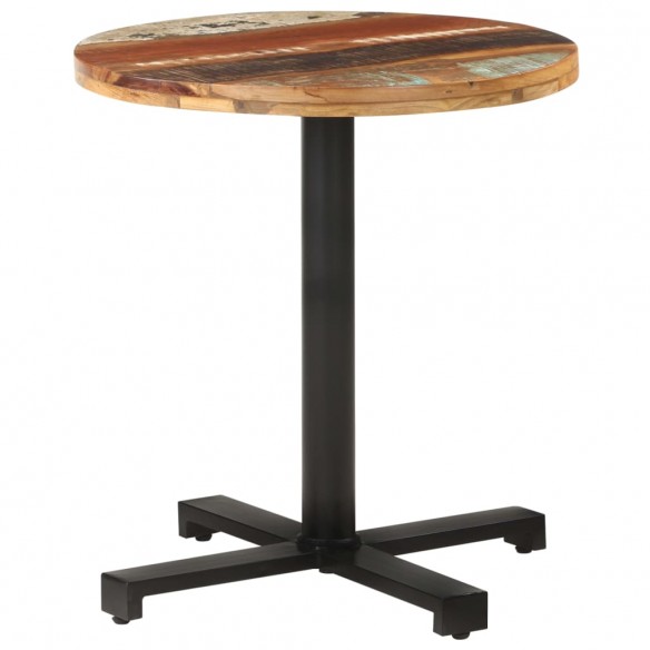 Table de bistro Ronde Ø70x75 cm Bois de récupération massif