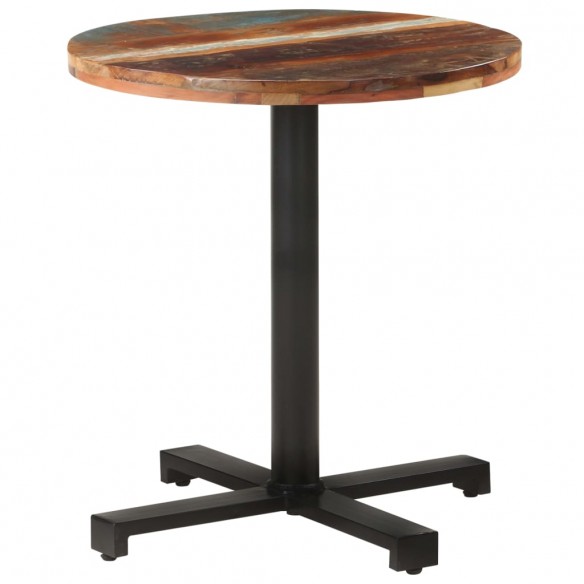 Table de bistro Ronde Ø70x75 cm Bois de récupération massif