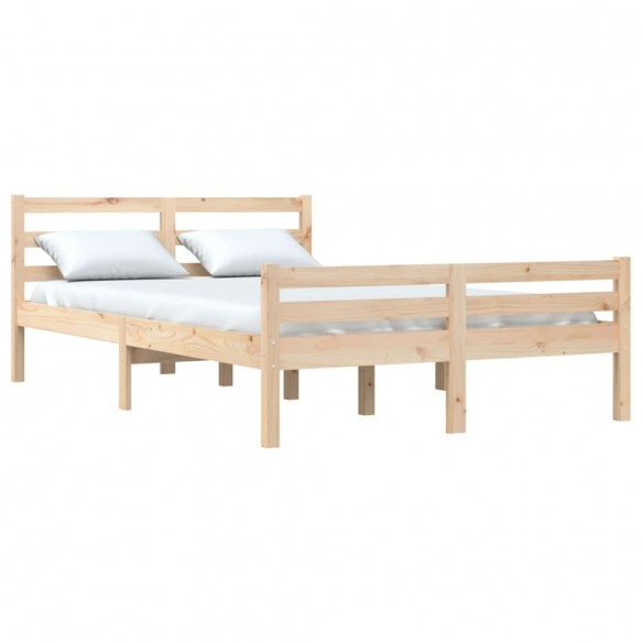 Cadre de lit bois massif 120x190 cm petit double