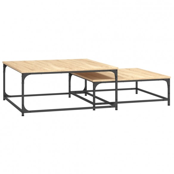 Tables basses gigognes 2 pcs chêne sonoma bois d'ingénierie