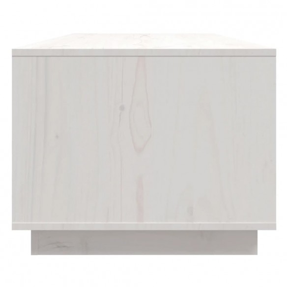 Table basse Blanc 110x50x40 cm Bois massif de pin