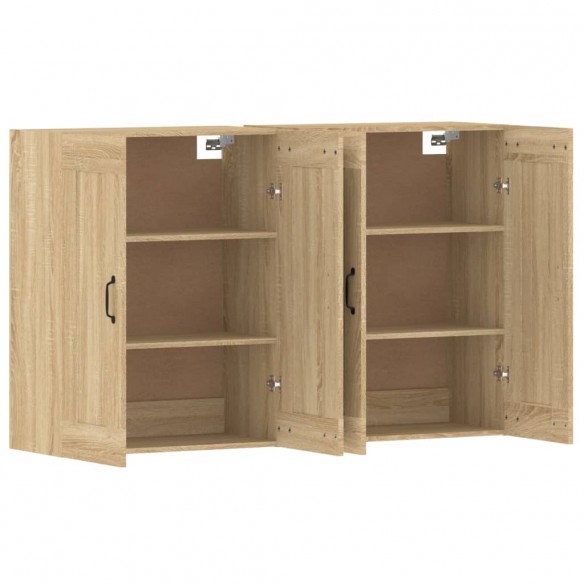 Armoires murales 2 pcs chêne sonoma bois d'ingénierie