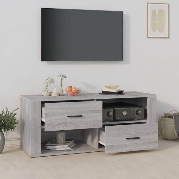 Meuble TV Sonoma gris 100x35x40 cm Bois d'ingénierie